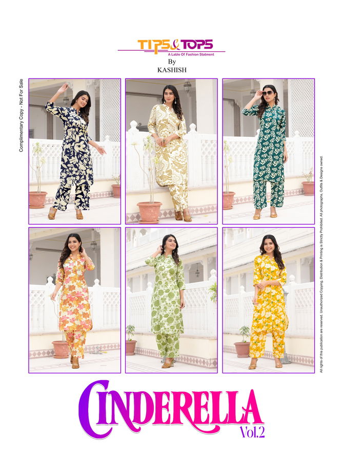 Cinderella Vol 2 By Tips And Tops Rayon Printed Cord Set Wholesalers In Delhi